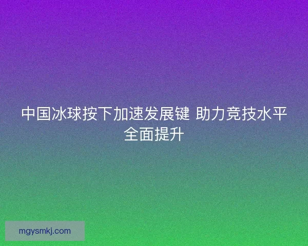 中国冰球按下加速发展键 助力竞技水平全面提升 中国冰球按下加速发展键 助力竞技水平全面提升